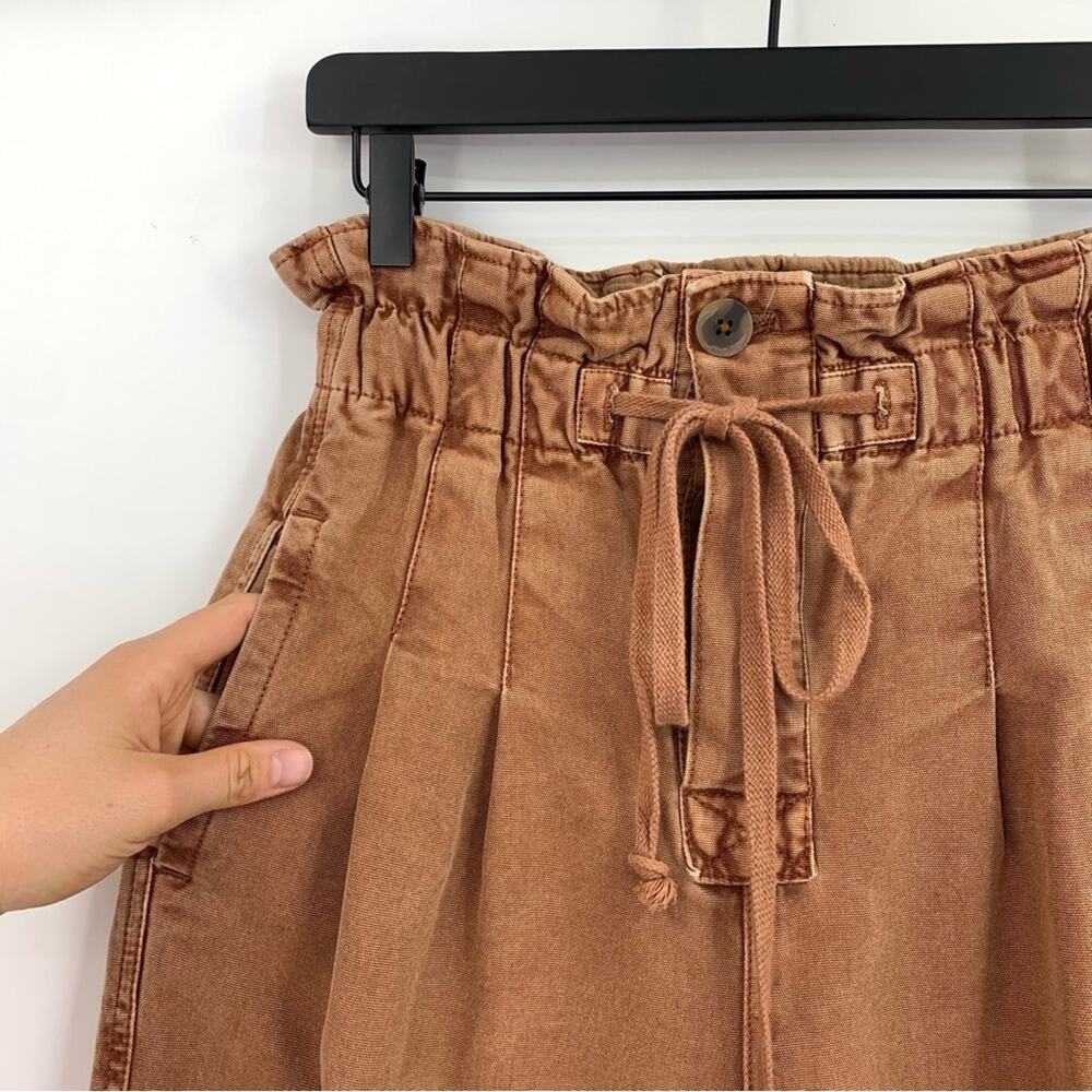 FREE PEOPLE Margate Pleated Trouser Burnt Orange XS - Picture 3 of 11